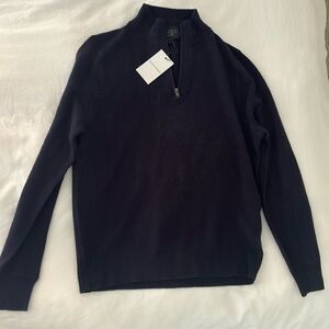 Naked Cashmere men’s size L cashmere quarter zip sweater in navy